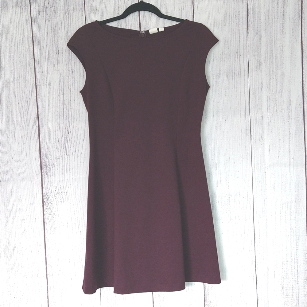 Gap eggplant purple A-line dress with zip back size 4